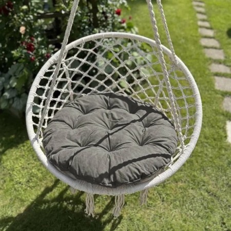 Pillow for swing "Tina", diameter 60 cm, color gray color-1