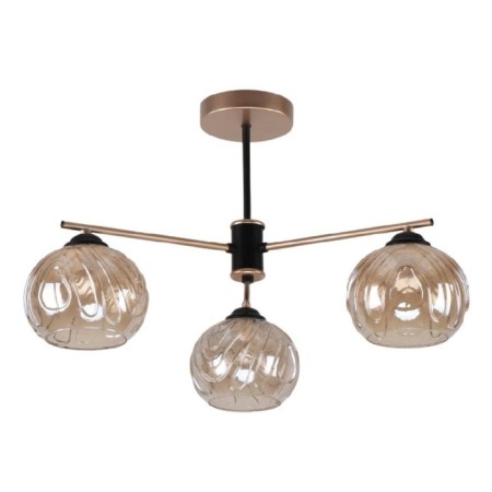 Lamp Ceiling Economy light 13116/3B CPGD+MBK BR, 3x60W, E27, 35x58x58 cm, gold color