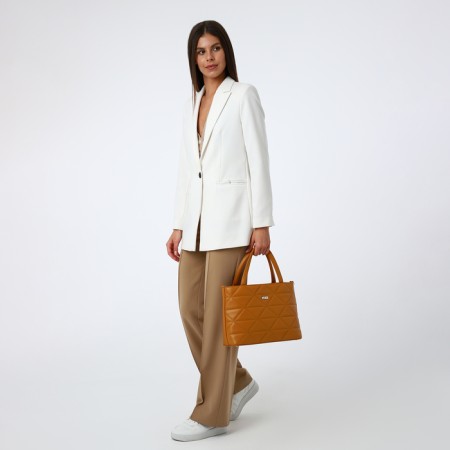 Olivi-tout bag on lightning, mustard color-8