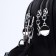 Cross-Bodi bag on zippers, external pocket, black color