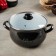 Metallic pan, 5.1 l, glass cover, induction, black color