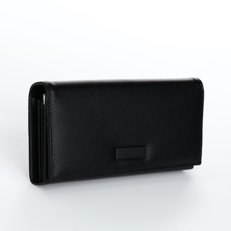 Women's wallet on magnets, black color
