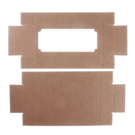 Box of a team without printing a lid is a lid with a window 24 x 11 x 4.5 cm-2