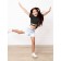 Top for a girl with short Generation sleeves, height 146 cm, black color