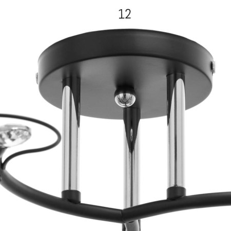 Chandelier gallop 890531 3x60W E27 black/matte white with black pattern-5