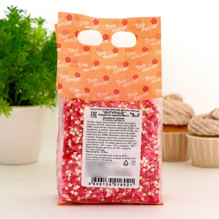 Confectionery Sprinking "Mini-heart" White/Red/Pink, 750 g-1