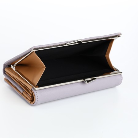Women's wallet on magnets, lilac color-3