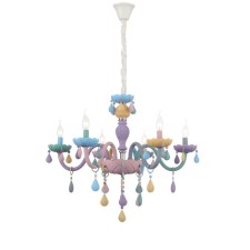 Люстра подвесная St Luce. SL1700.783.06. Fiata. 6х40 Вт, E14, 69х69х60 см, цвет разноцветный