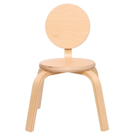 Children's chair "Chamomile" (0), transparent varnish, back and seat-1