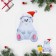 Postcard for the candy "Happy New Year" White Bear, 5 x 8 cm, New Year