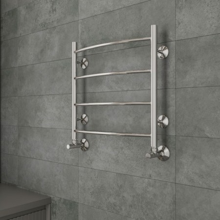 Water towel Terminus "Classic" P4, 500x500 mm, lower connection, chrome-2