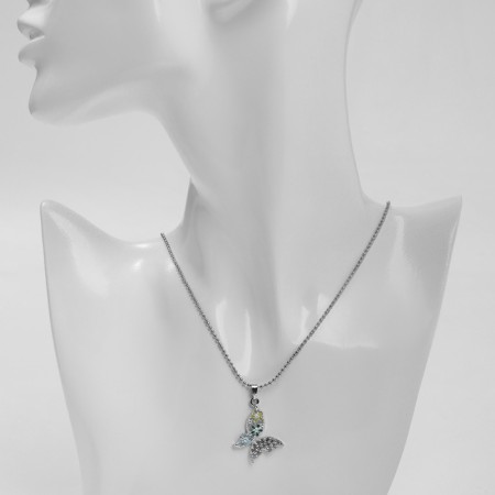 Piece "Butterfly" spring, color color in silver, 40 cm-5