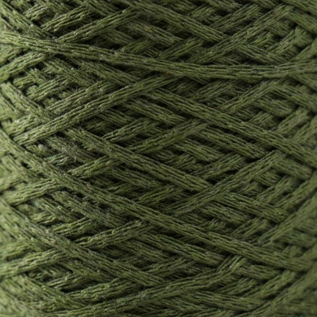 Knitting cord without a core 70% cotton, 30% polyester 1mm 200m/60 ± 10g (37-oliv)-2