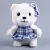 Soft toy "Bear", in a blue dress, 22 cm