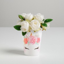 A glass for flowers 