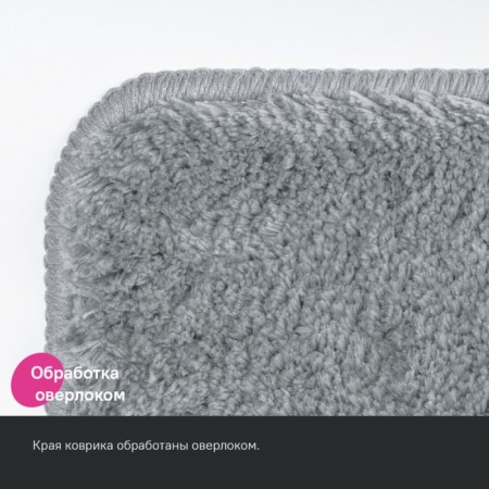 A set of mats for the bathroom IDDIS, 50x80 cm, 50x50 cm, microfiber, color gray color-5