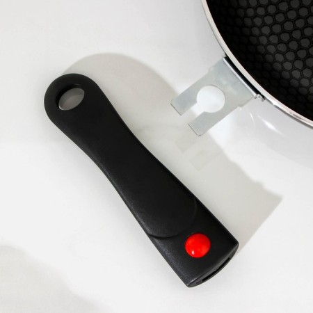 COOLE FOREVER, D = 24 cm, removable handle, glass cover, anti -stick coating, black color black-5