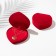 Velvet case for the set "Heart" 9 × 8.5, red color