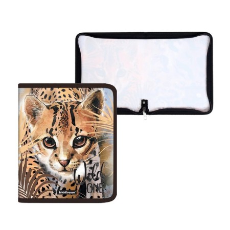 A5+notebook folder, lightning around, plastic 0.55, Erichkrause Wild Cat
