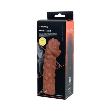 Kokos nozzle with additional stimulation, realistic, TPE, bodily, 16.5 cm-8