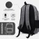 A backpack with a zipper, 2 external pockets, color gray color