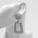 Earrings Metal "Aesthetics" trapezoid, color silver