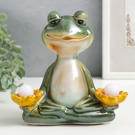 Souvenir Ceramics Light "Frog and Zen" mix 13x7x13 cm-1