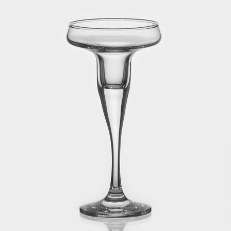 Glass candlestick Basic, h = 17 cm