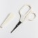 Baby manicure scissors with a cap, white color