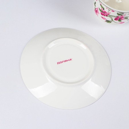 Service Porcelain Tea Daulay "Blanco", 12 items: 6 cups 220 ml, 6 saucer d = 14 cm-2