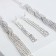Set 2 objects: earrings, necklace "ice" pigtail, 80cm, white color in silver, 80cm