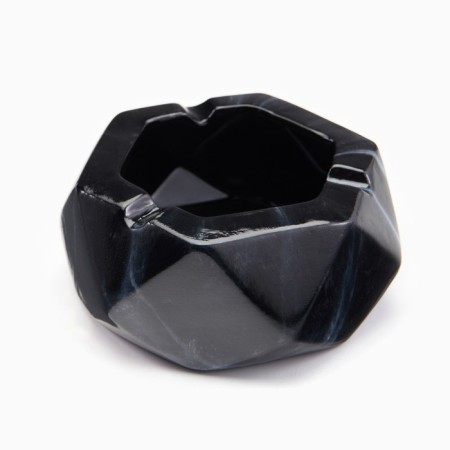 Ash "marble", 13.7 x 5.5 cm, ceramics, black-1