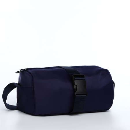 Youth bag with a zipper, blue color-3