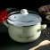 Lime pan, 4 l, glass cover, induction, color light green