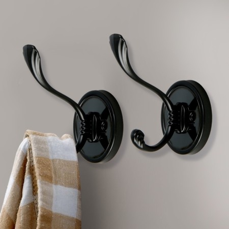 Furniture hook Cappio Vintage, two -rod, black color, 4 pcs.-6