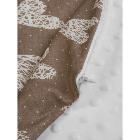 Pregnancy for pregnant women is anatomical, size 72 × 340 cm, knitted hearts, coffee-1