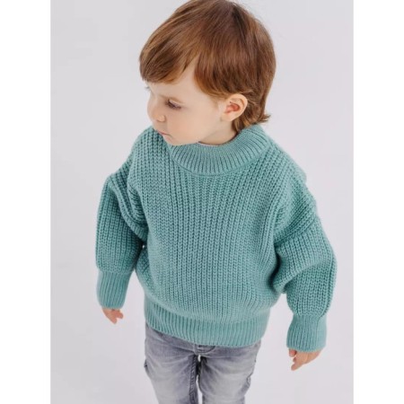 Sweater Children's Knitted Rant KnitWear, height 68 cm, mint color-6