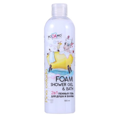 Foam gel for shower and bath Modamo, Pina Kolada, 500 ml