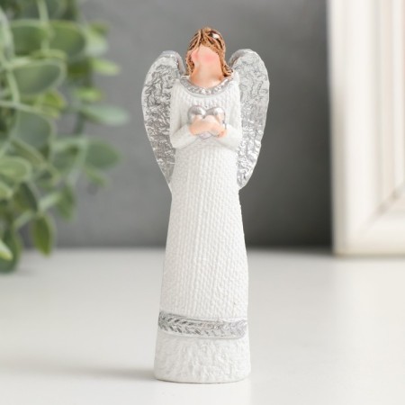 Souvenir Polystone "Faceless angel with silver wings" mix 10 cm-1