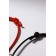 Bracelets "Demetrons" on a magnet, balls with a star, black-red color, 6 cm