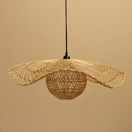 Ceiling Lamp from Rotan "Bulan" 1x120W, E27, 60x60x20 cm-3