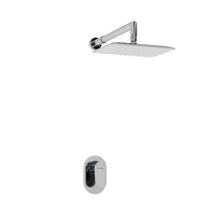 The shower system wasserkraft a12031, built-in, tropical shower, brass/ABS plate, chrome 101201