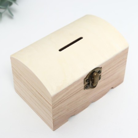 Casket wood for painting "chest" 8x8x12 cm-4