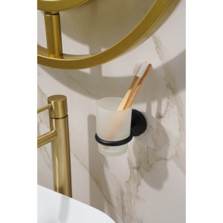 A glass glass glass with a Stölz Loft Basic Stolz holder, black color-3