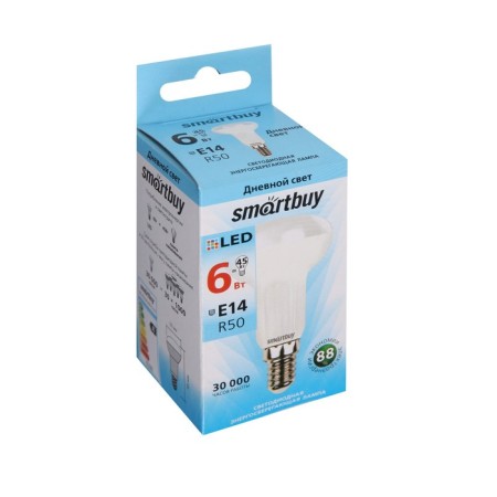 SmartBuy, R50, 6 W, E14, 4000 K, daylight light light.-2