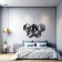 Nast -wall decor, a panel for an interior made of wood "Paporotnik", 5 modules 32 x 27.5 cm