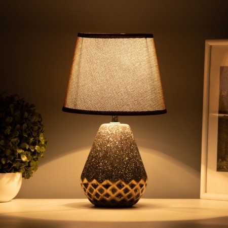 Table lamp "Victoria" 1he14 40W Coffee/gold 20x20x32cm-3