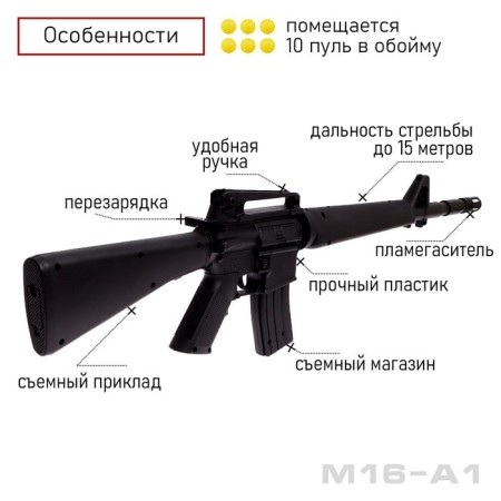 Автомат пневматический «M16-A1»-2