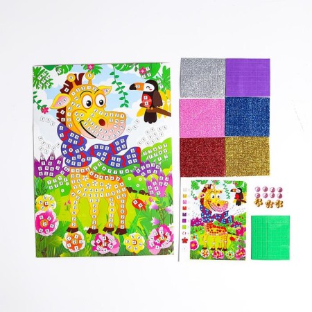 Mosaic Stylenaya "Giraffe in a scarf" Squeezing, rhinestones