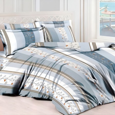 Botnik's bed linen 200x220cm, 200x220cm, 70x70 2pcs, blue. calico 120g/m 100% cotton